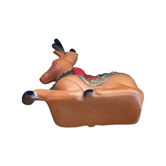 Vintage Pair Pacific Rim Christmas Reindeer Candle Holders ~ Hong Kong ~ 3” Tall - Picture 8 of 10